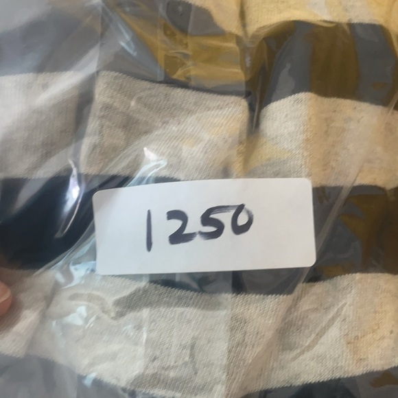 Zara Black and Tan Short Sleeve Striped Tee Tie Waist Top Size Small - Picture 14 of 14